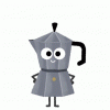 Moka Pot Squeezes Steam Out Sticker - Caffeine Rush Coffee Maker Boil - Discover & Share GIFs.gif